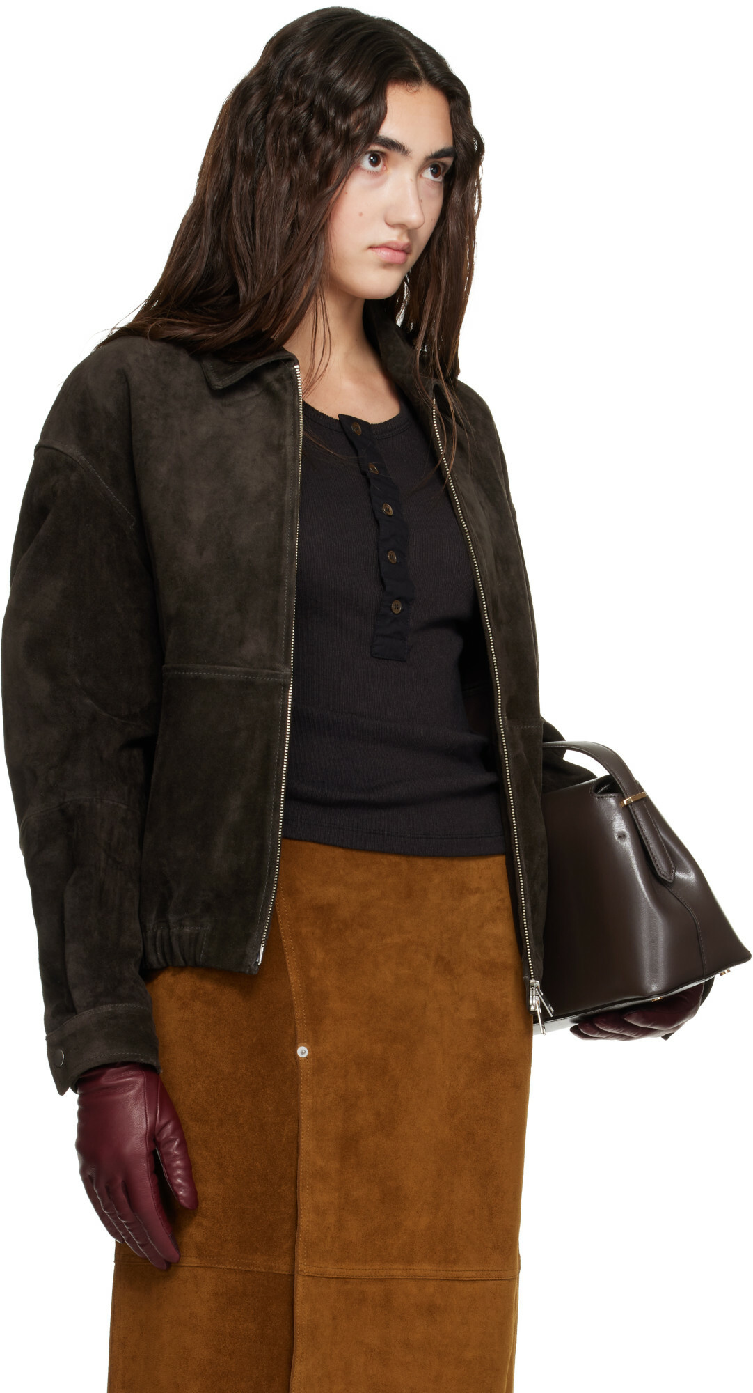 Arma Brown Maddox Gritty Suede Jacket