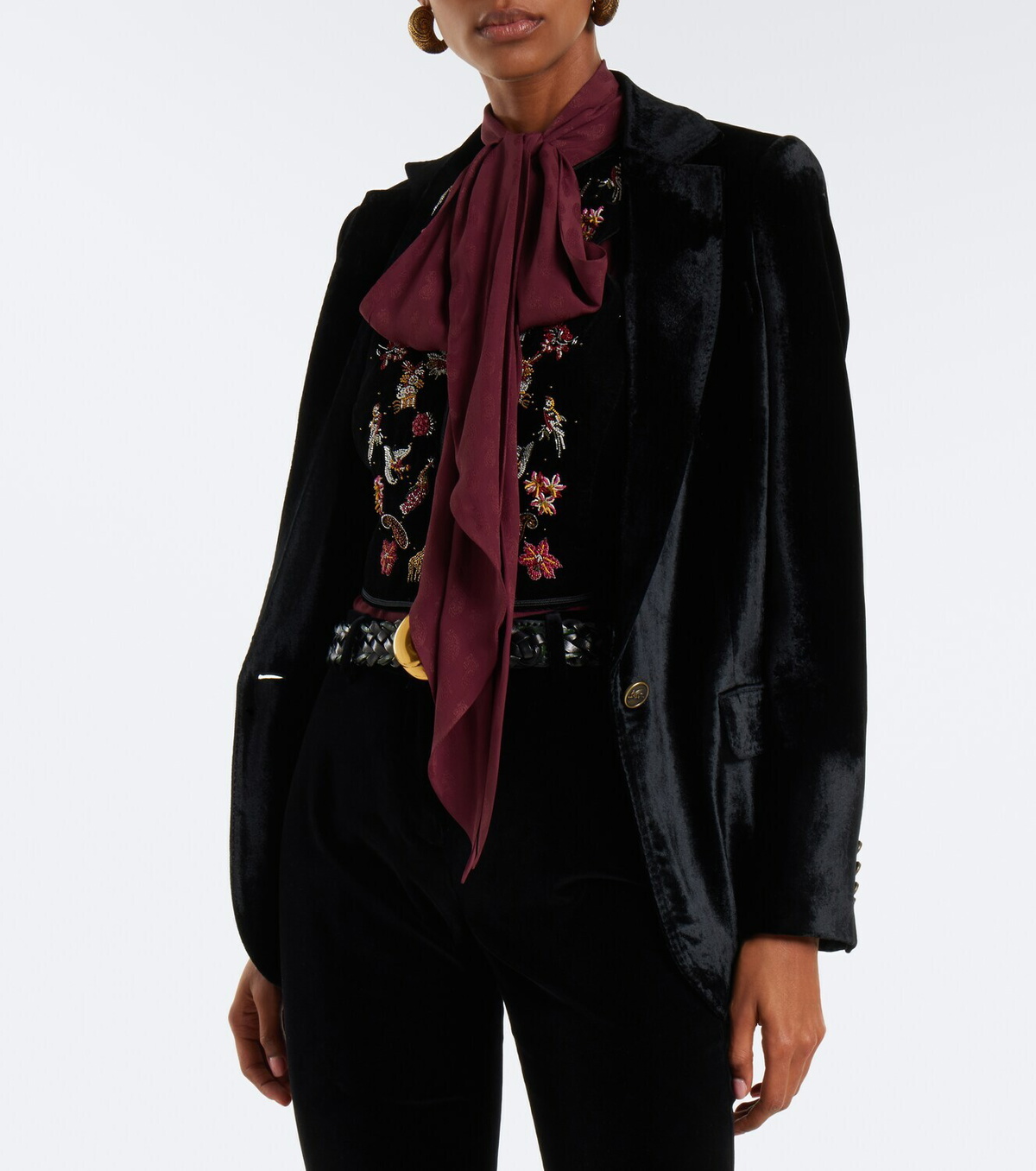 Etro Beaded velvet vest