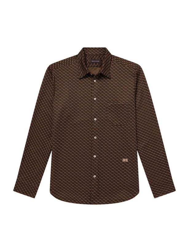 Photo: Wales Bonner - Doshi Button-Down Jacquard-Knit Shirt - Brown