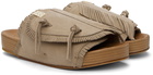 visvim Taupe Christo Shaman-Folk Sandals