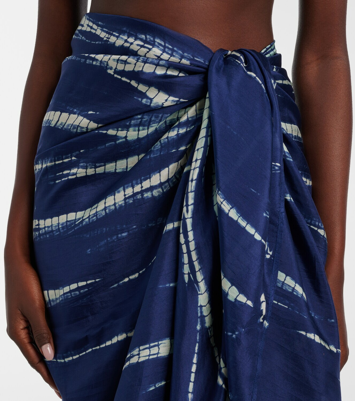 Anna Kosturova Tie-dye silk beach cover-up