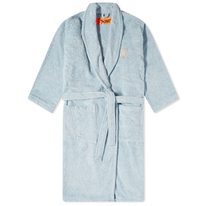 Photo: Off-White Arrow Leaves Logo Bathrobe