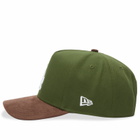 New Era LA Dodgers Suede Visor 9Forty E-Frame in Green 