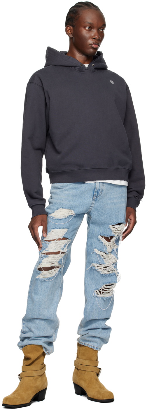 Recto Gray Destroyed Hoodie Recto