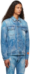 Heron Preston Blue Denim Camou Jacket