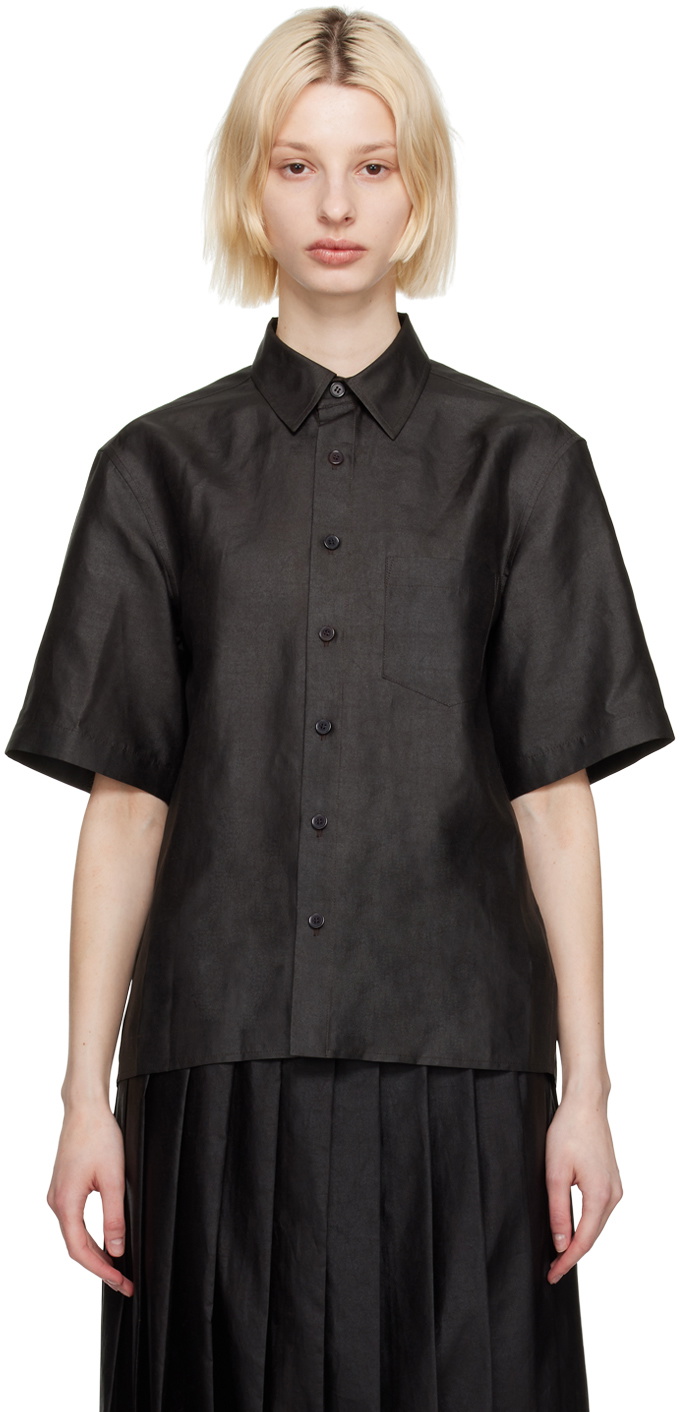 UMBER POSTPAST Black Mud-Dyed Shirt