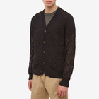 Corridor Men's Pima Lace Cardigan in Black