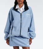 Miu Miu Gingham fleece jacket