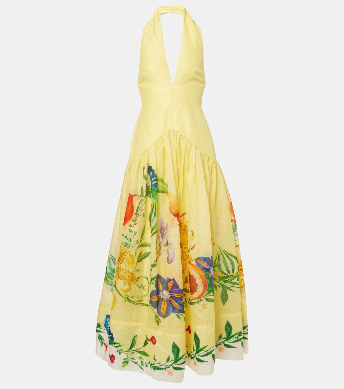 Alémais Dahlia floral linen-blend maxi dress ALÉMAIS