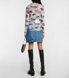 JW Anderson - Printed long-sleeved mesh top