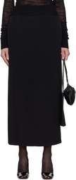 La Collection Black Alvida Midi Skirt