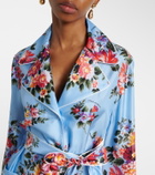 Dolce&Gabbana Floral belted silk blouse