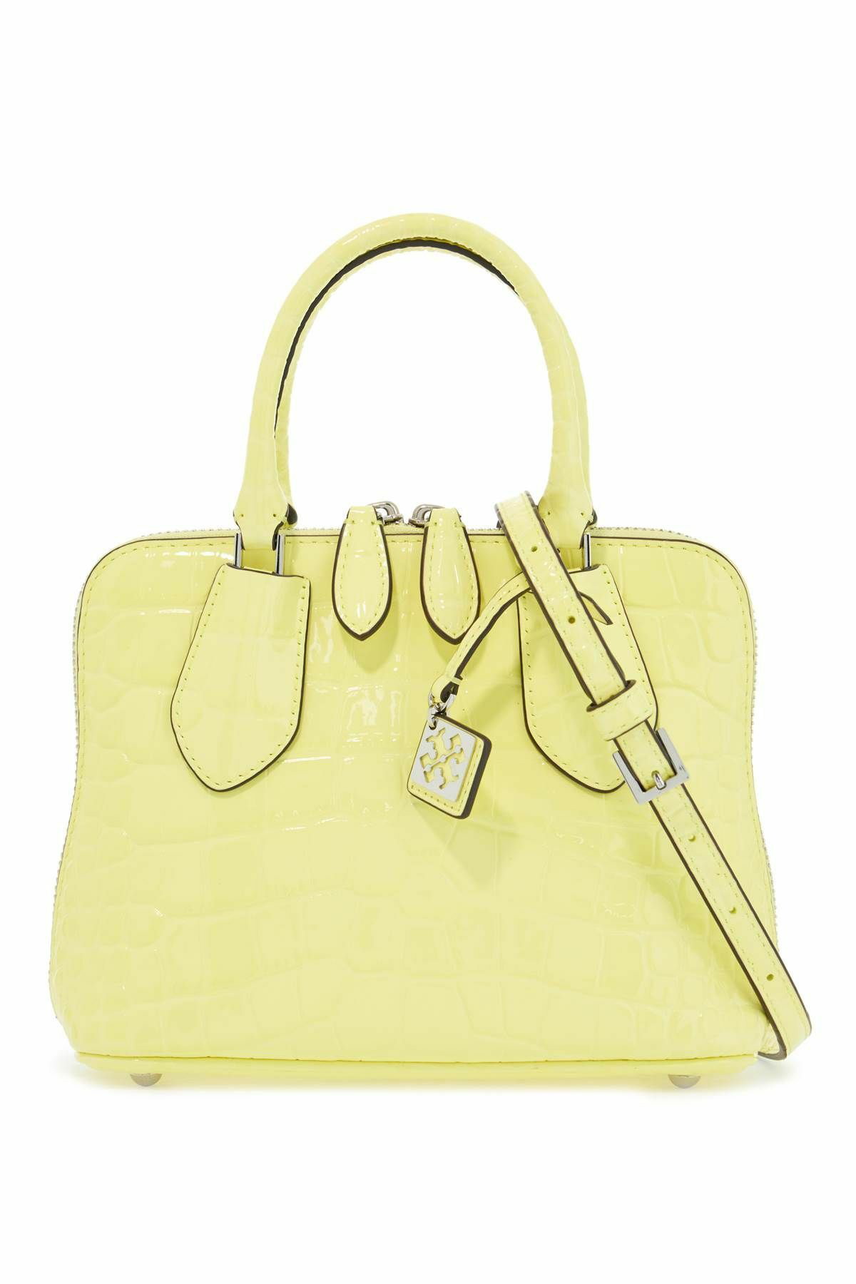 TORY BURCH embossed monogram mini swing t tr Yellow Tory Burch