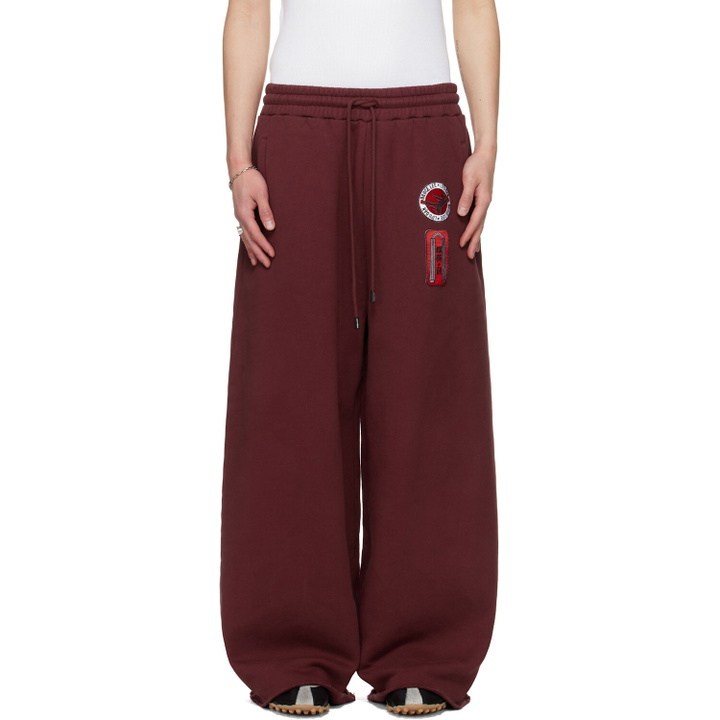 Photo: LU'U DAN BRUCE LEE x LỰU ĐẠN Burgundy Gym Sweatpants