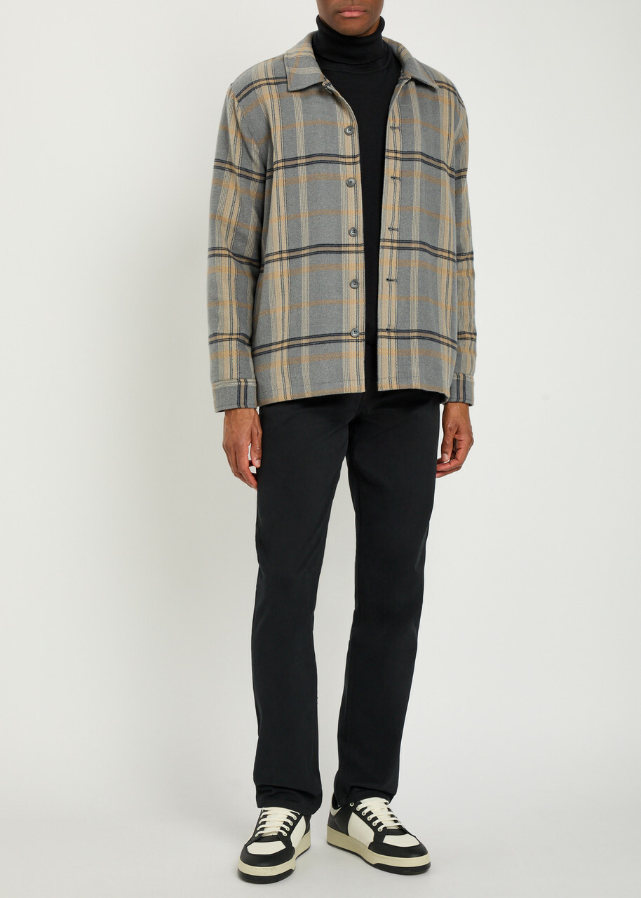 Paige Telford Plaid Flannel Jacket Blue