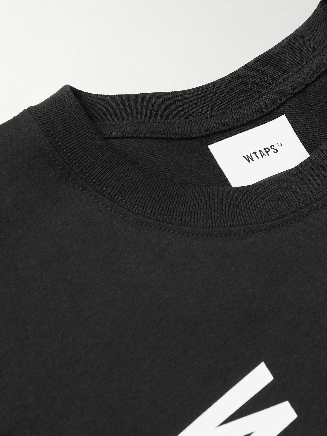 WTAPS - GPS Logo-Print Cotton-Jersey T-Shirt - Black WTAPS