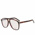 Saint Laurent Sunglasses Women's Saint Laurent Dune Optical Glasses in Havana/Transparent 