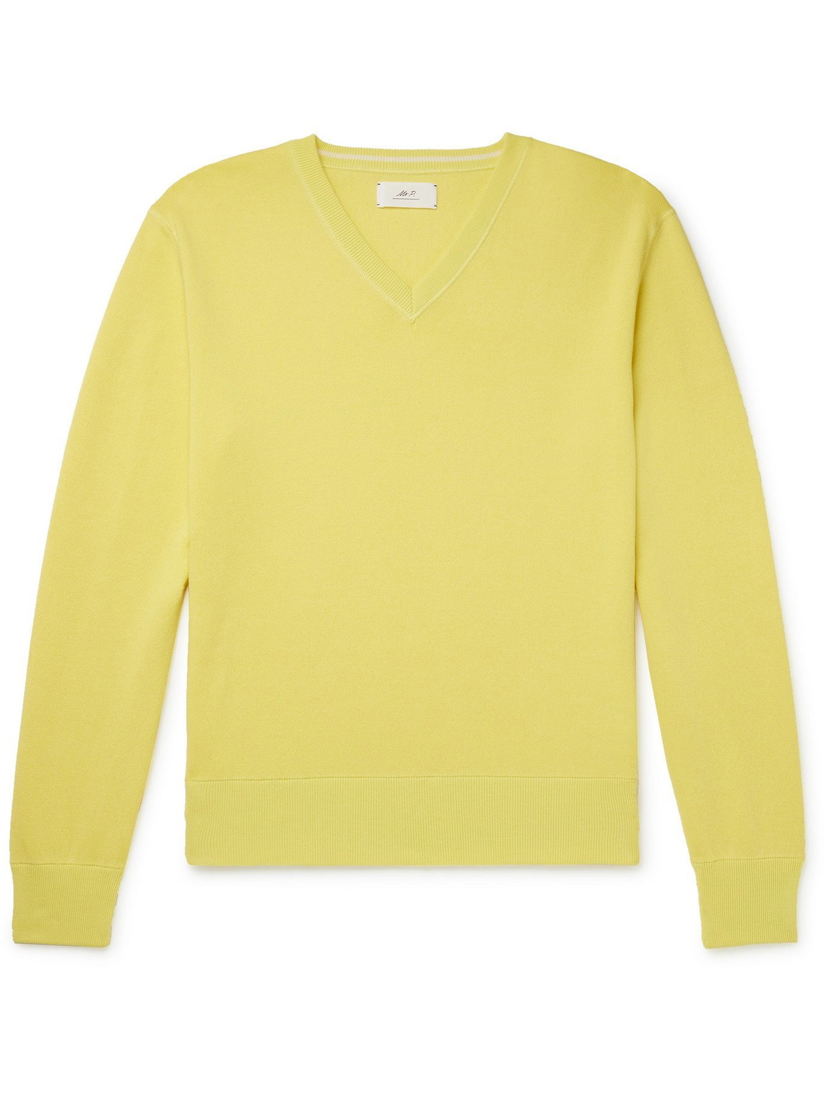 MR Cotton-Blend Golf Sweater Yellow XS Mr