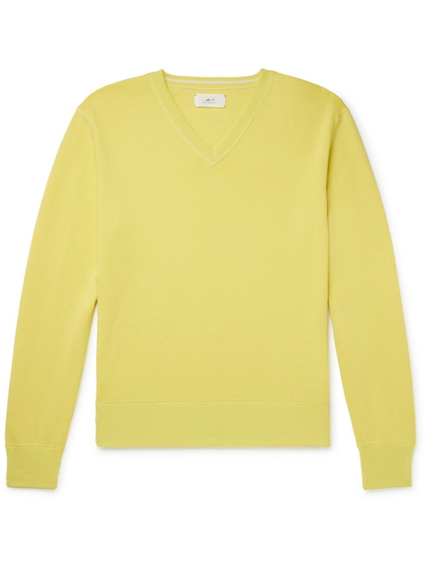 Photo: MR P. - Cotton-Blend Golf Sweater - Yellow - XS