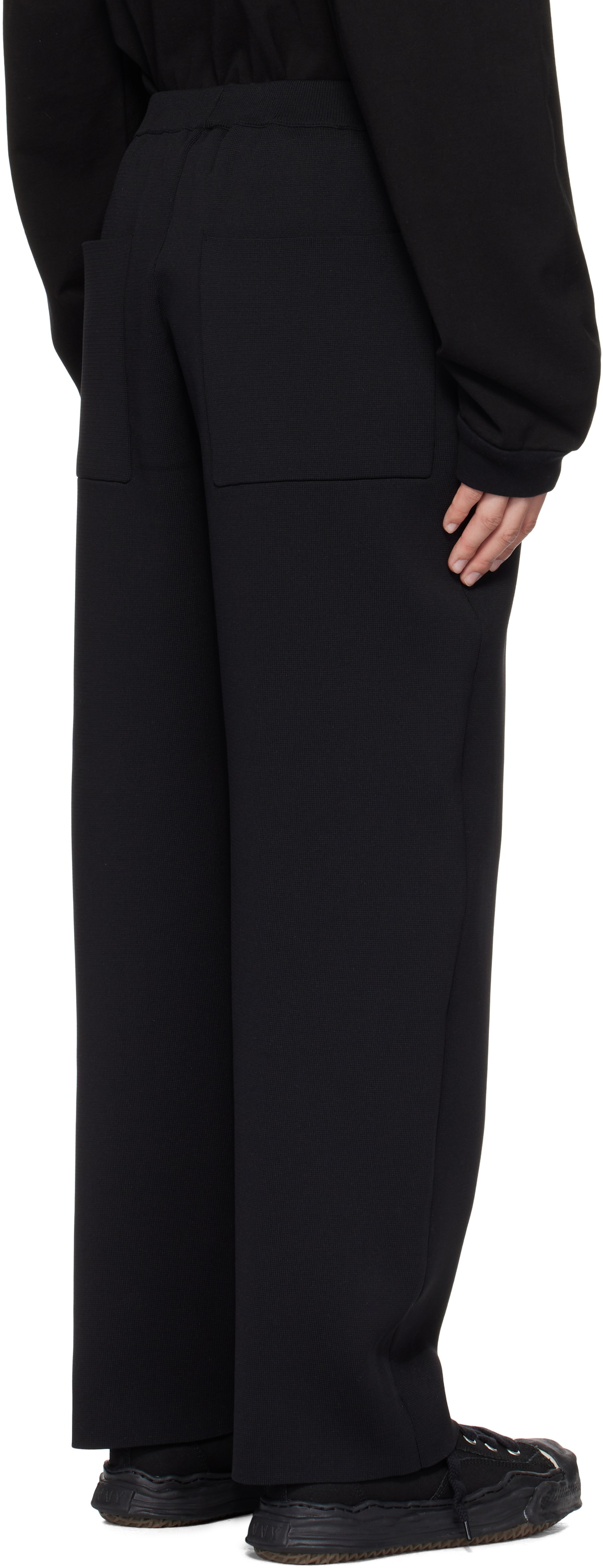 Maison MIHARA YASUHIRO Black Milan Rib Easy Sweatpants