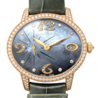 Girard Perregaux Cats Eye Automatic Diamond Blue Dial Ladies Watch 80484D-52P-662-BK6A