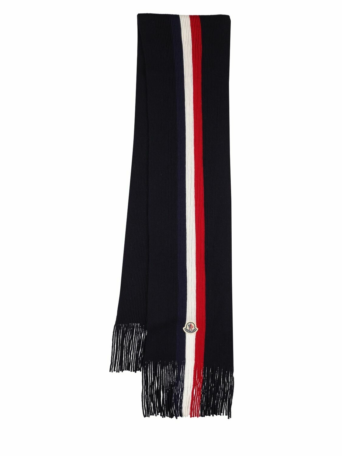 Photo: MONCLER - Extrafine Wool Tricolor Scarf