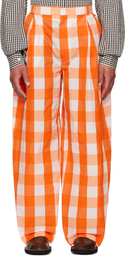 Photo: Walter Van Beirendonck Orange Sun Trousers