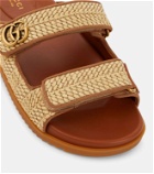 Gucci Double G raffia-effect sandals
