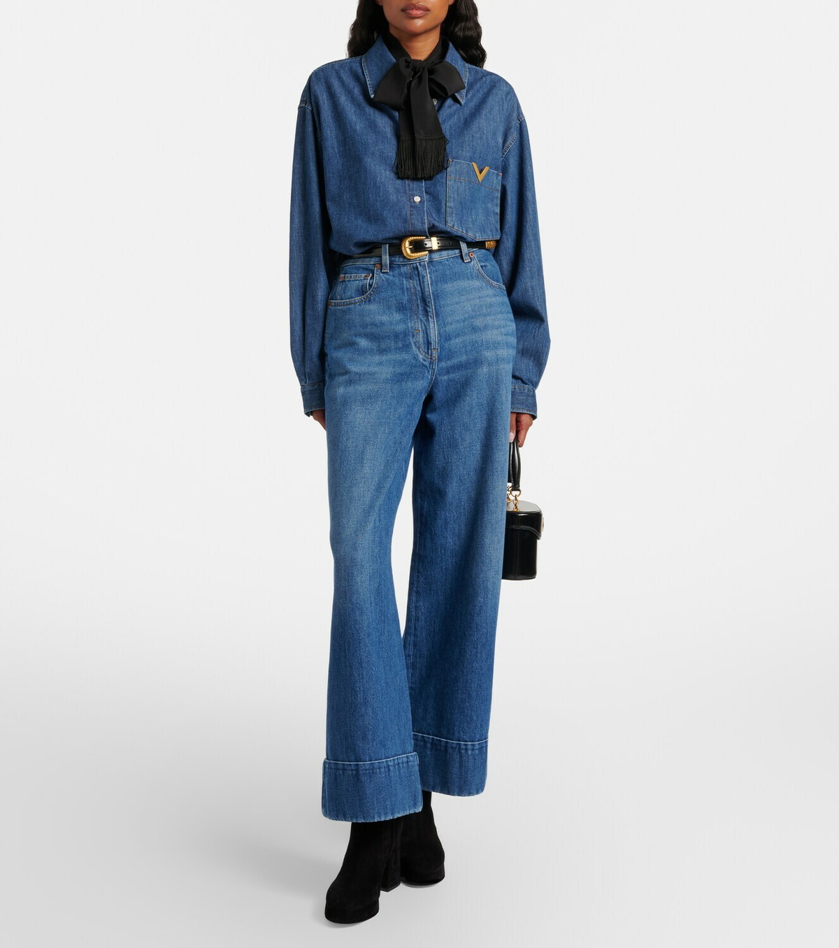 Valentino Garavani Fawcette VLogo suede ankle bots