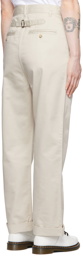 Maison Kitsuné Off-White Olympia Le-Tan Cotton Trousers