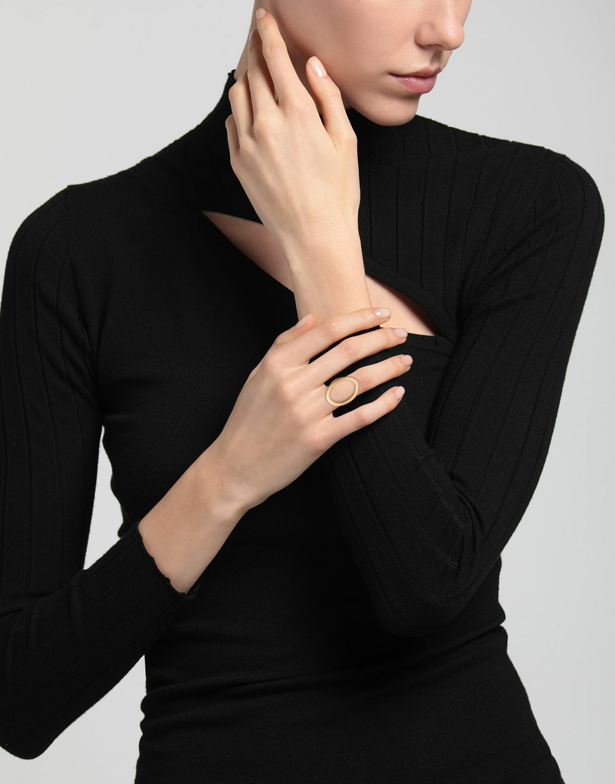 Mm6 Maison Margiela Womens Ring in Gold
