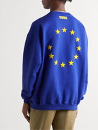 VETEMENTS - Printed Cotton-Blend Jersey Sweatshirt - Blue