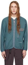 and wander Blue Zip Cardigan