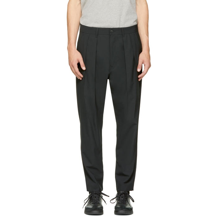 Photo: Diesel Black Gold Black Double Pleated Trousers