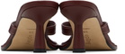 Aeyde Burgundy Daphne Leather Thong Heeled Sandals
