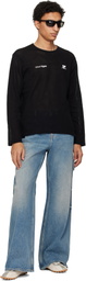 Courrèges Black Printed Mesh T-shirt