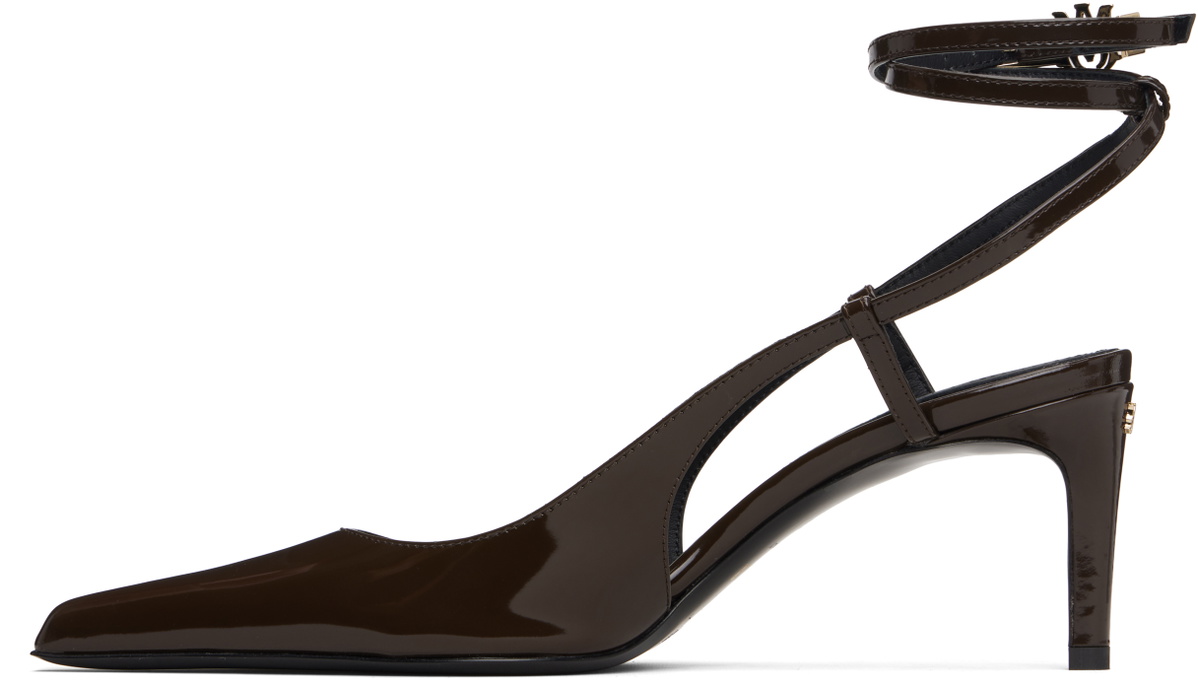 AMIRI Brown 'MA' Kitten Heels