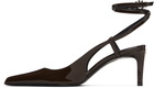 AMIRI Brown 'MA' Kitten Heels