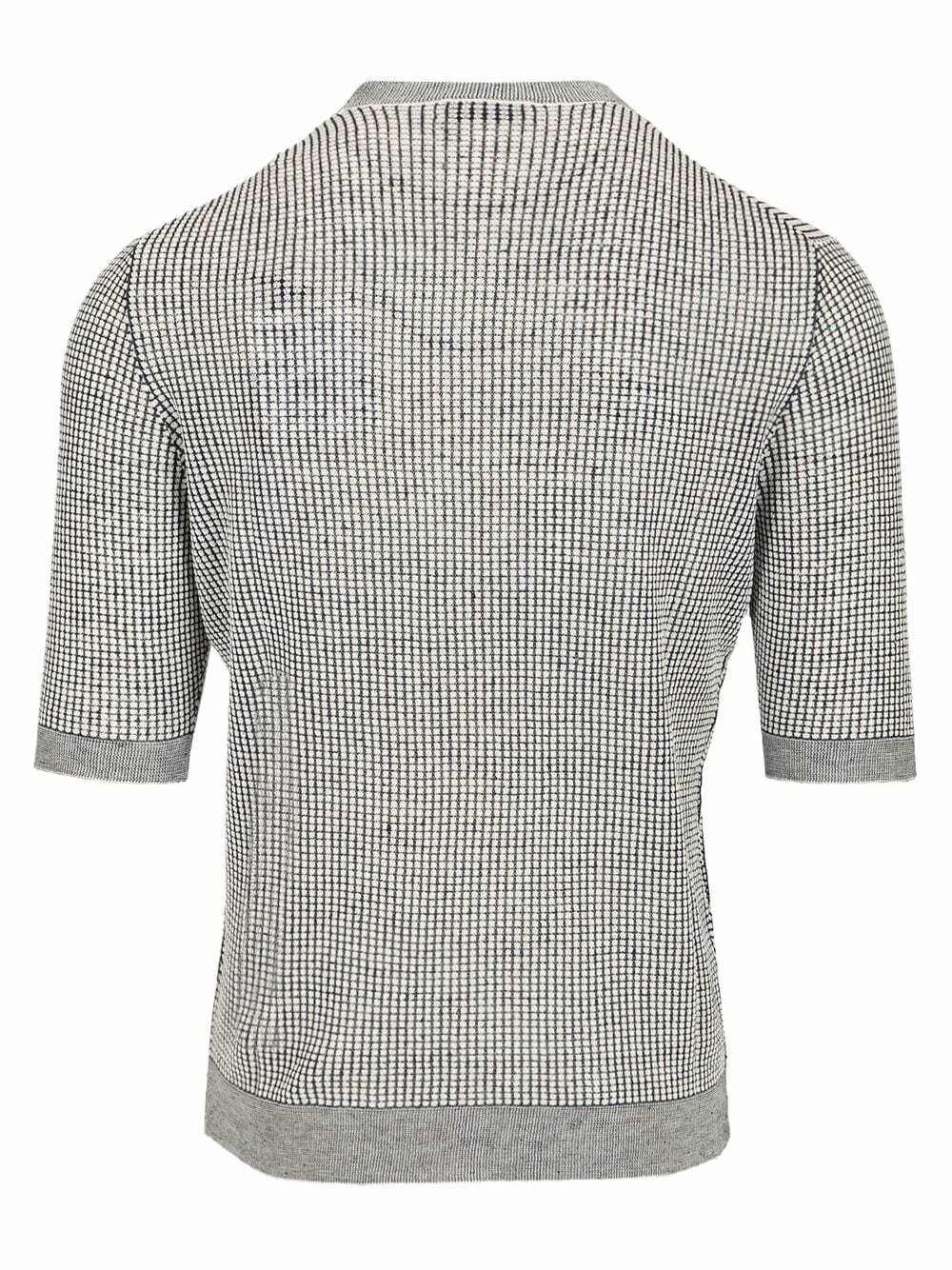 Ballantyne Short-sleeved Rice Stitch Sweater