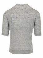 Ballantyne Short-sleeved Rice Stitch Sweater