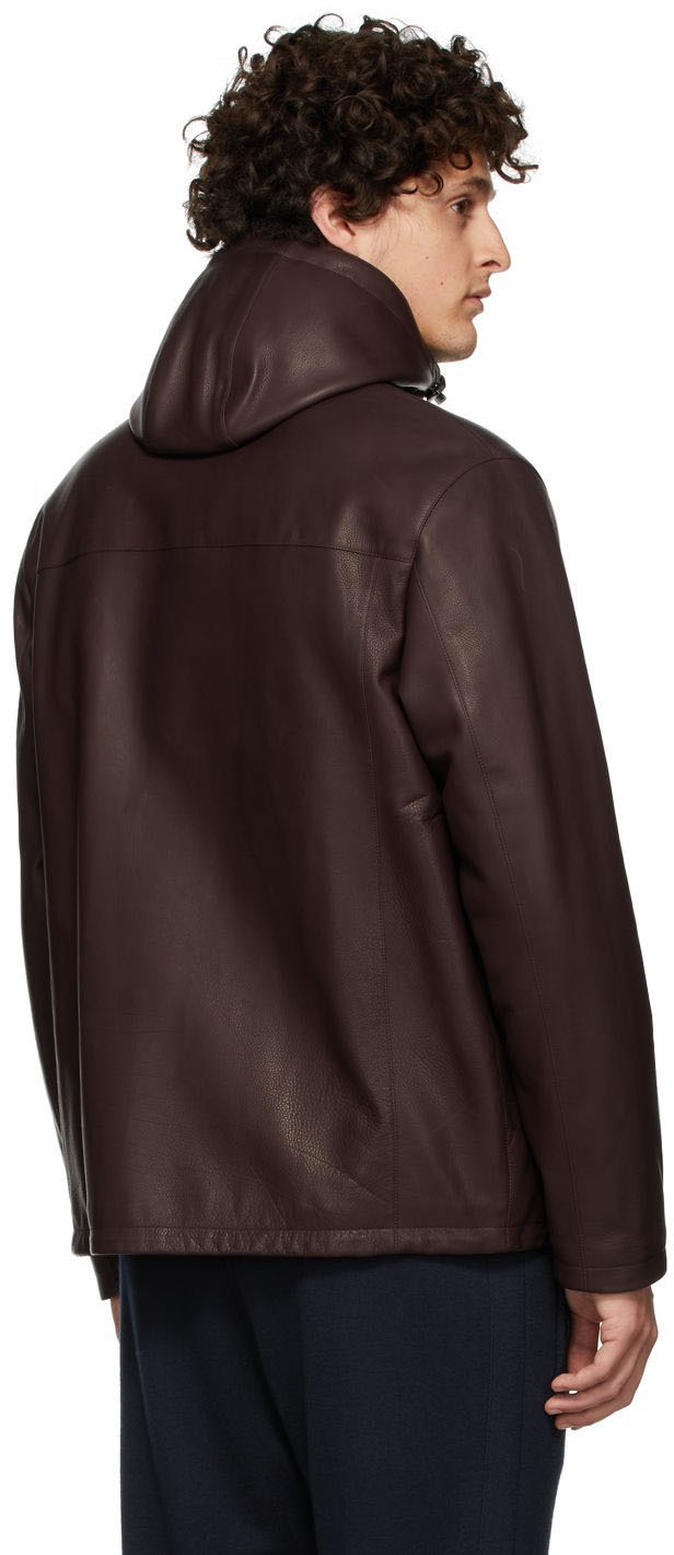 Winterburn Reversible Leather Jacket in Brown - Loro Piana