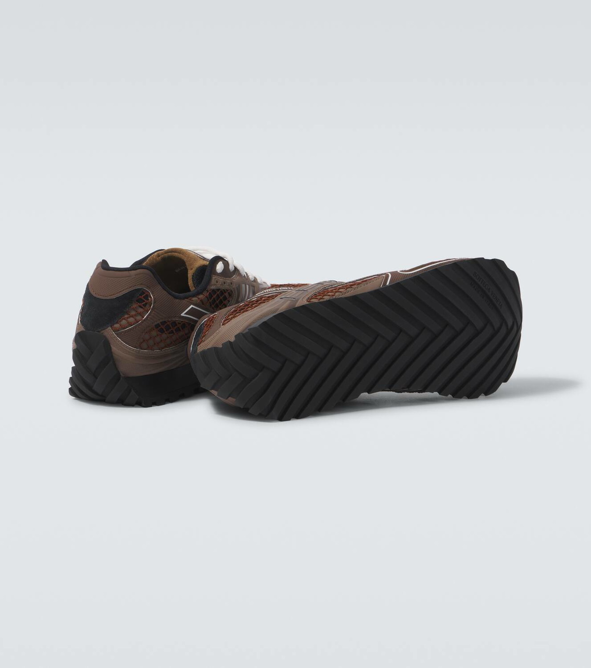 Bottega Veneta Orbit suede-trimmed mesh sneakers Bottega Veneta