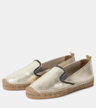 Brunello Cucinelli Monili-embellished leather espadrilles