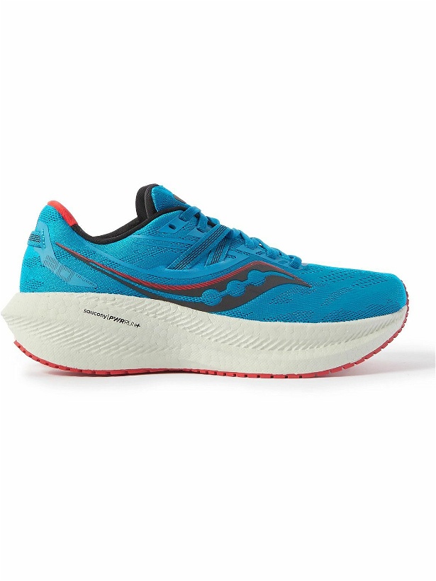 Photo: Saucony - Triumph 20 Rubber-Trimmed Mesh Running Sneakers - Blue