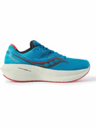 Saucony - Triumph 20 Rubber-Trimmed Mesh Running Sneakers - Blue