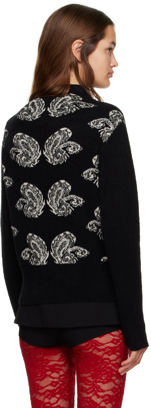 Puppets and Puppets Black & White Paisley Sweater