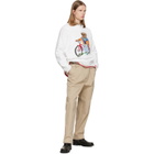 Polo Ralph Lauren White Polo Bear Bike Sweater