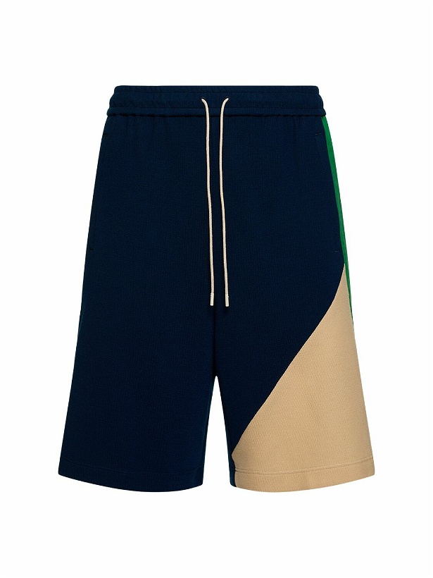 Photo: GUCCI - Wool & Cotton Sweat Shorts W/ Web Detail