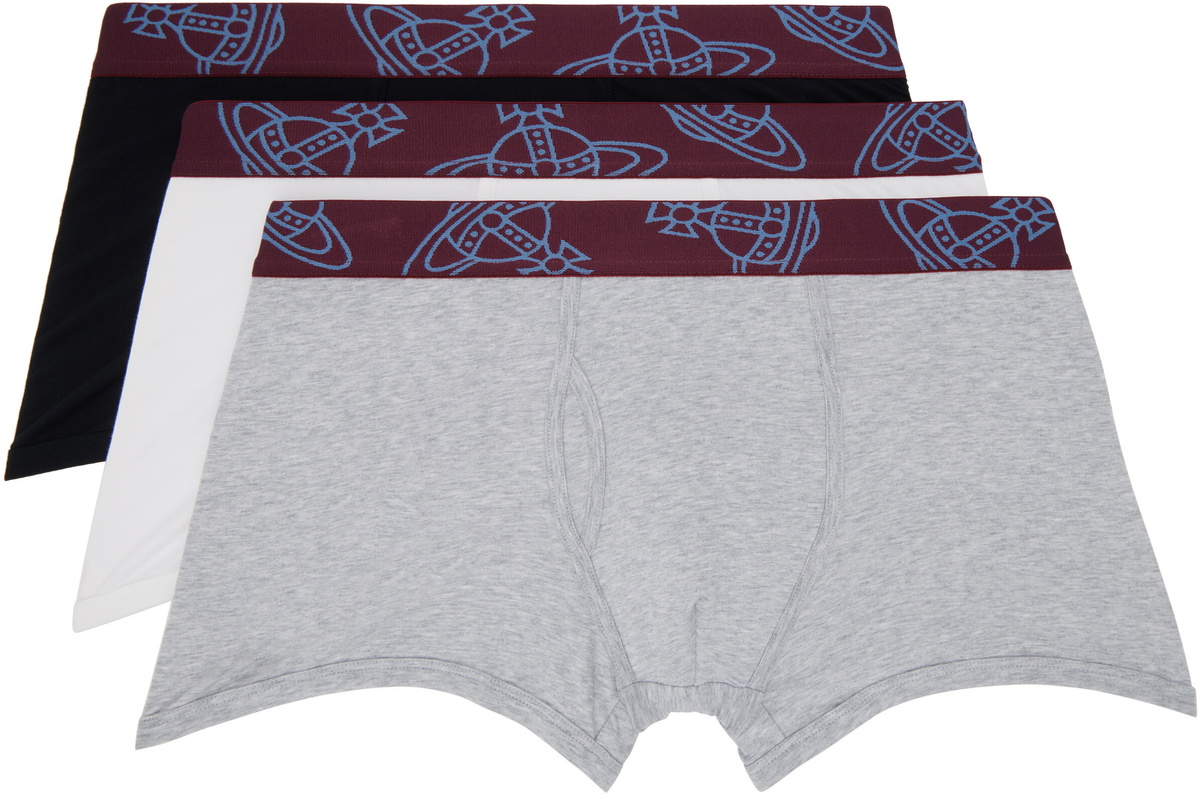 Vivienne Westwood Three-Pack Multicolor Cotton Boxer Briefs