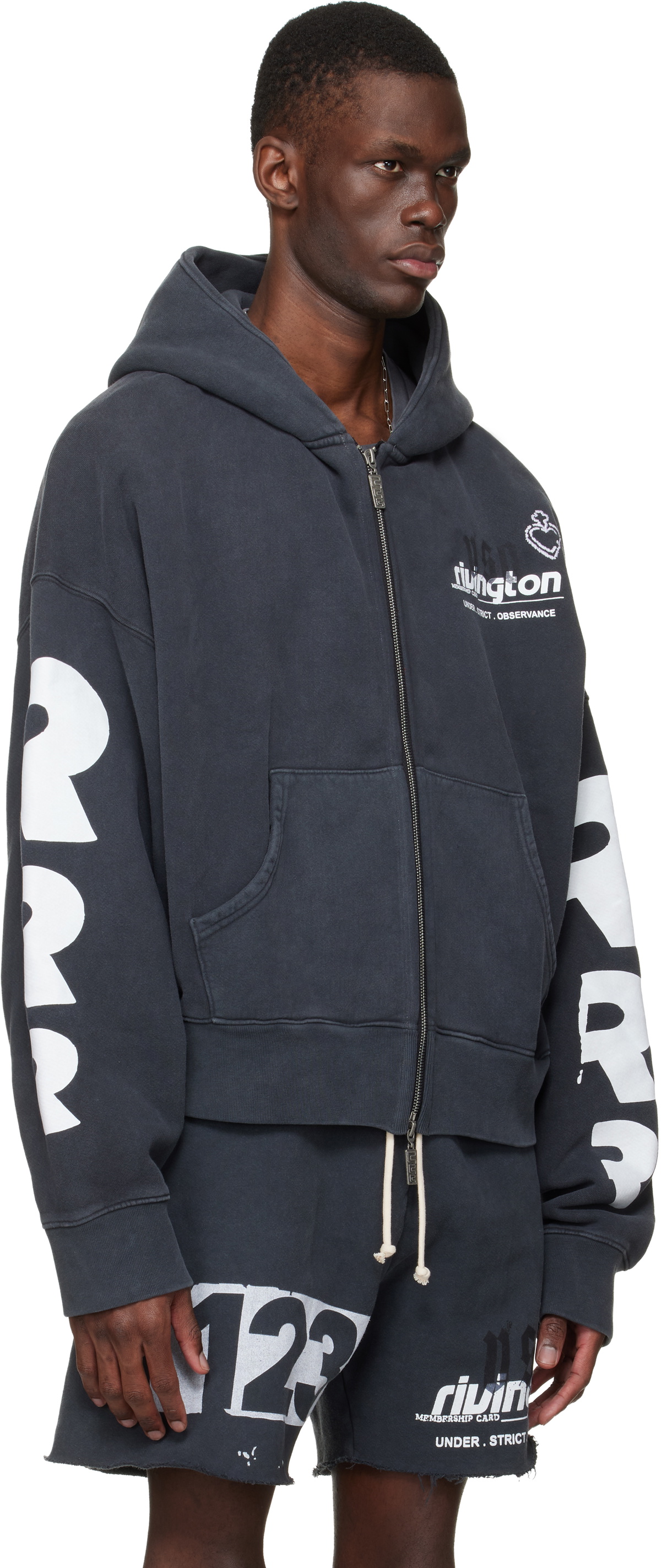 Rivington Roi Rebis Black Membership USO Zip Hoodie